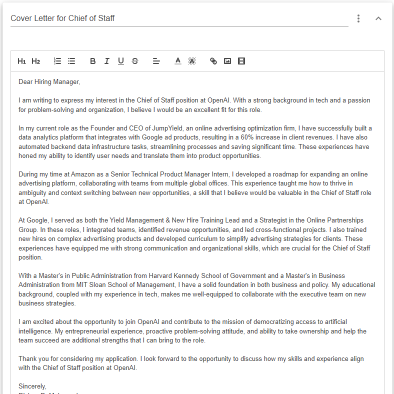 Never write another cover letter